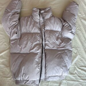 Women's Gray Puffer Jacket
